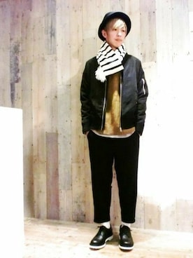 藤森大輝さん（メンズ・172cm）の秋コーディネート