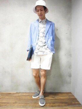 藤森大輝さん（メンズ・172cm）の夏コーディネート