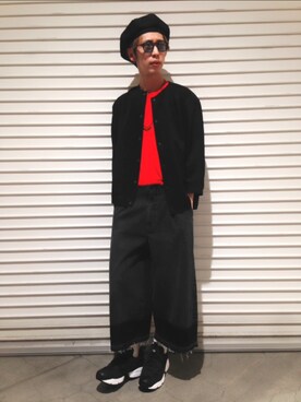 「HARE（ハレ）のアイテム（ハンチング/ベレー帽）」を使った、藤森大輝さん（メンズ・172cm）の夏コーディネート