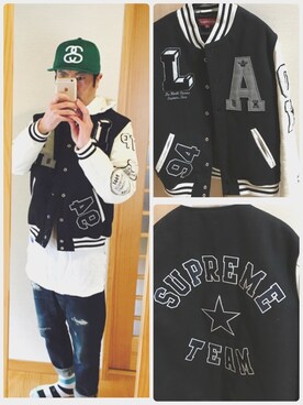 「#supreme」｜maco1710xxxさん（メンズ・173cm）の春コーディネート