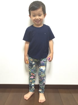 「動物モチーフ」｜「アイテム（おもちゃ）」を使った、yuitoooさん（キッズ・100cm）の夏コーディネート