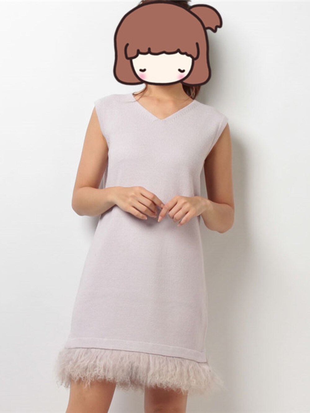 「ワンピース、onepiece、 GU、 大人コーデ、 シンプル、outfit、Rirandture、 カジュアルコーデ、 秋コーデ」｜「2016SS ボリュームファーサックニットワンピース（ワンピース、ブラウン系）」を使った、lilystore(リリーせかい)さん（レディース・160cm）の秋コーディネートの1枚目の写真