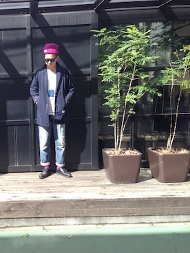 「VANQUISH」｜「アイテム（その他アウター）」を使った、SHINSUKE SATOさん（メンズ・183cm）の冬コーディネート