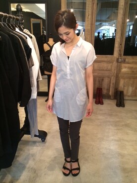 「PLAIN CLOTHING（プレーンクロージング）のアイテム（パンツ）」を使った、P.Lさん（レディース・172cm）の春コーディネート