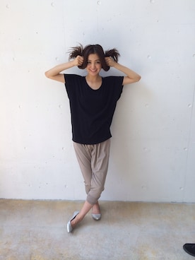 「PLAIN CLOTHING（プレーンクロージング）のアイテム（パンツ）」を使った、P.Lさん（レディース・172cm）の春コーディネート