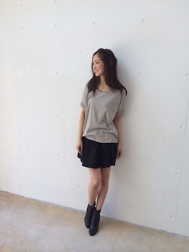「PLAIN CLOTHING（プレーンクロージング）のアイテム（スカート）」を使った、P.Lさん（レディース・172cm）の春コーディネート