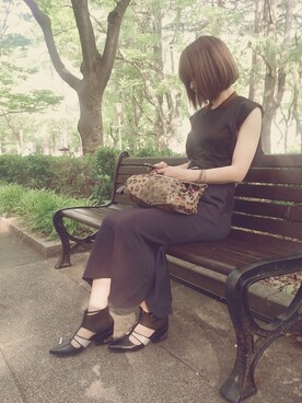 「PLAIN CLOTHING（プレーンクロージング）のアイテム（スカート）」を使った、P.Lさん（レディース・161cm）の夏コーディネート