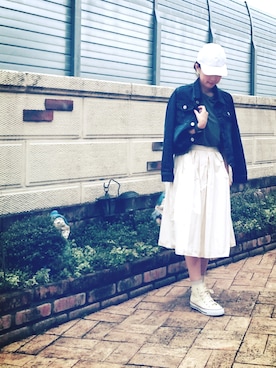「chanel」｜「アイテム（デニムジャケット）」を使った、HAM-NICOさん（レディース・152cm）の冬コーディネート