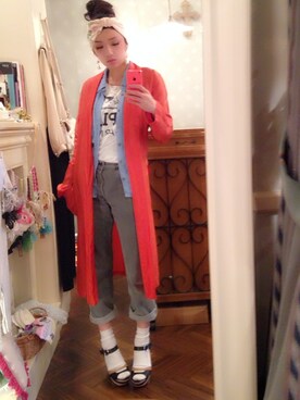 「hippiness（ヒッピネス）のアイテム（その他アウター）」を使った、marieさん（レディース・160cm）の冬コーディネート