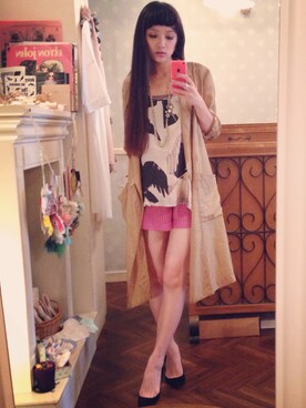「hippiness（ヒッピネス）のアイテム（その他アウター）」を使った、marieさん（レディース・160cm）の夏コーディネート