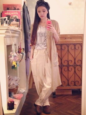 「キュプラ」｜「アイテム（その他シューズ）」を使った、marieさん（レディース・160cm）の秋コーディネート