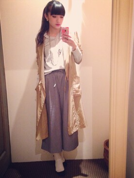 「hippiness（ヒッピネス）のアイテム（その他アウター）」を使った、marieさん（レディース・160cm）の冬コーディネート