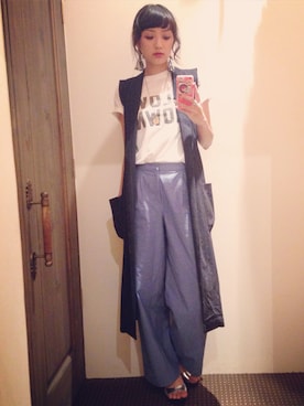 「hippiness（ヒッピネス）のアイテム（その他アウター）」を使った、marieさん（レディース・160cm）の夏コーディネート