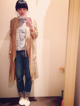 「hippiness（ヒッピネス）のアイテム（その他アウター）」を使った、marieさん（レディース・160cm）の冬コーディネート
