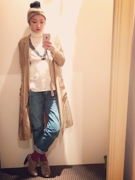 「hippiness（ヒッピネス）のアイテム（その他アウター）」を使った、marieさん（レディース・160cm）の冬コーディネート