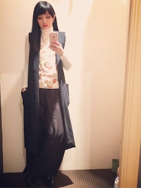 「hippiness（ヒッピネス）のアイテム（その他アウター）」を使った、marieさん（レディース・160cm）の冬コーディネート