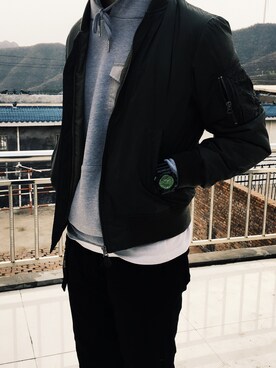 「WTAPS（ダブルタップス）のアイテム（アクセサリー）」を使った、寄未さん（メンズ・171cm）の秋コーディネート