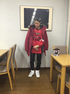 「D&G（ディーアンドジー）のアイテム（腕時計）」を使った、atsuki052さん（メンズ・165cm）の冬コーディネート