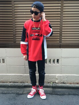 「D&G（ディーアンドジー）のアイテム（腕時計）」を使った、atsuki052さん（メンズ・165cm）の冬コーディネート
