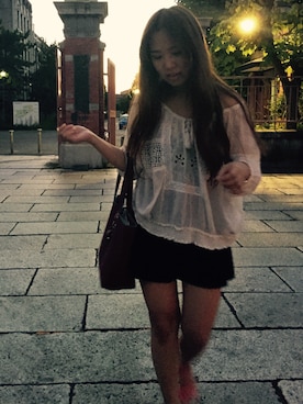 「Abercrombie&Fitch（アバークロンビーアンドフィッチ）のアイテム（ワンピース/ドレス）」を使った、ZuRaさん（レディース・158cm）の秋コーディネート