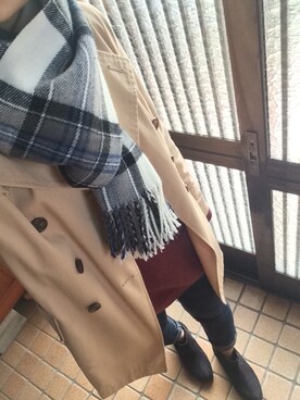 「LOWRYS FARM（ローリーズファーム）のアイテム（ブーツ、ブラック系）」を使った、yuyuさん（レディース・163cm）の冬コーディネート