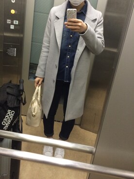 「adidasoriginalのアイテム（スニーカー、ホワイト系）」を使った、yuyuさん（レディース・163cm）の春コーディネート