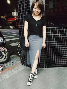 「マキシ」｜「アイテム（その他シューズ）」を使った、小小 Ninaさん（レディース・146cm）の秋コーディネート