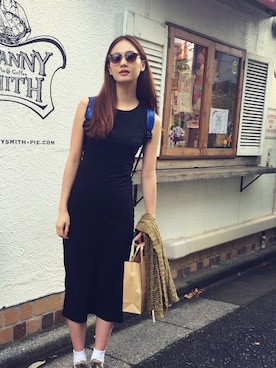 「cheap monday」｜「アイテム（ワンピース/ドレス）」を使った、秦麻里子さん（レディース・170cm）の秋コーディネート