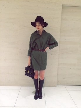 秦麻里子さん(レディース・170cm)の秋コーディネート