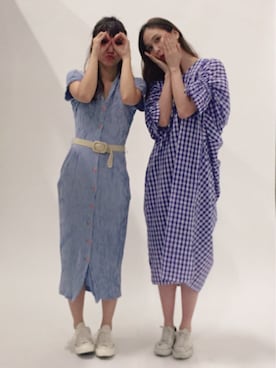 「Enasoluna（エナソルーナ）のアイテム（ピアス（両耳用））」を使った、秦麻里子さん（レディース・170cm）の夏コーディネート