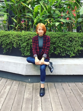 「ESPRIT（エスプリ）のアイテム（その他アウター）」を使った、Olivia Heeさん（レディース・160cm）の冬コーディネート