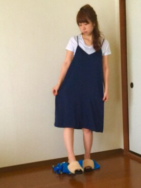 「ジーユーコーデ」｜「アイテム（ワンピース/ドレス）」を使った、ayanaさん（レディース・162cm）の夏コーディネート