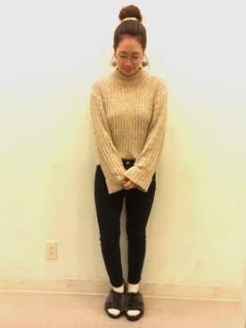 「フレアスリーブ」｜ayanaさん（レディース・162cm）の冬コーディネート