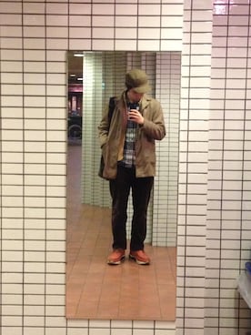 「.......RESEARCH（リサーチ）のアイテム」を使った、ボヤンキーさん（メンズ・184cm）の冬コーディネート