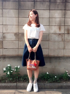 「Fin（フィン）のアイテム」を使った、JJさん（レディース・162cm）の夏コーディネート