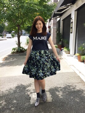 「アイテム（ドレスシューズ、グレー系）」を使った、JJさん（レディース・162cm）の夏コーディネート