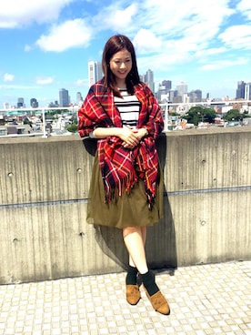 「Fin（フィン）のアイテム」を使った、JJさん（レディース・162cm）の秋コーディネート