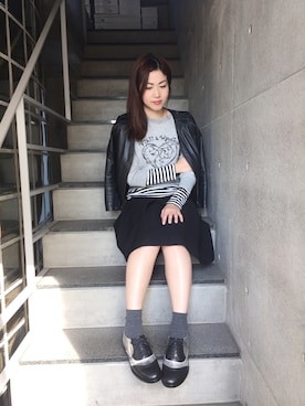 「Fin（フィン）のアイテム」を使った、JJさん（レディース・162cm）の秋コーディネート