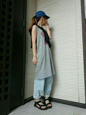 「SEVENDAYS=SUNDAY（セブンデイズサンデイ）のアイテム（アクセサリー）」を使った、うーこさん（レディース・155cm）の夏コーディネート
