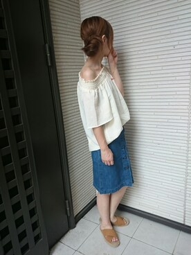 「SEVENDAYS=SUNDAY（セブンデイズサンデイ）のアイテム（アクセサリー）」を使った、うーこさん（レディース・155cm）の夏コーディネート