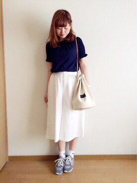 「Supreme.La.La.（シュープリームララ）のアイテム（スニーカー）」を使った、michan🍓(o❛◡❛o)さん（レディース・161cm）の夏コーディネート