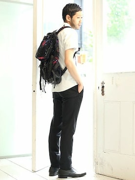 「STUDIOUS SELECT（ステュディオスセレクト）のアイテム（ブーツ）」を使った、ASANUMAさん（メンズ・170cm）の夏コーディネート