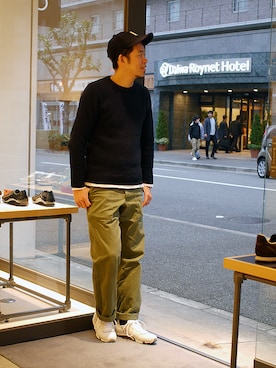 「PATRICK（パトリック）のアイテム（シューズ）」を使った、labo_matsuさん（メンズ・176cm）の冬コーディネート