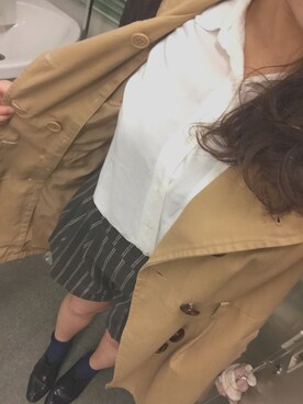 「キュロット」｜「アイテム（その他シューズ）」を使った、りつこさん（レディース・158cm）の春コーディネート