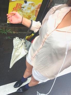 「アパートバイローリーズ」｜「アイテム（その他シューズ）」を使った、りつこさん（レディース・158cm）の夏コーディネート