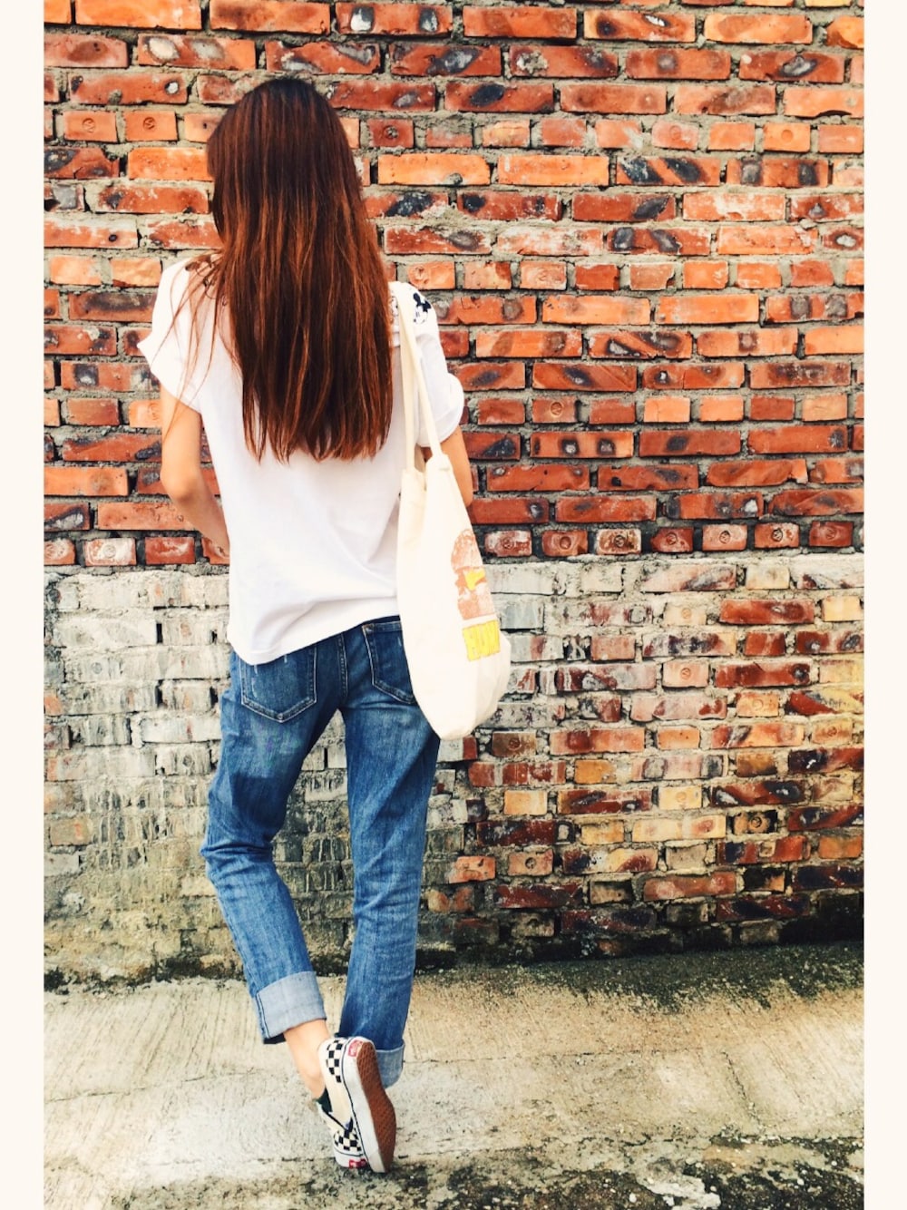 「boy、Hong Kong、mickey、VANS、casual」｜「GAPのアイテム（その他パンツ、その他）」を使った、jnfさん（レディース・170cm）の夏コーディネートの1枚目の写真