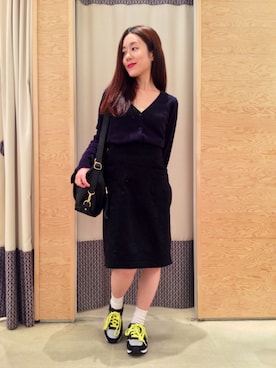 「Q（キュー）のアイテム」を使った、kubさん（レディース・152cm）の秋コーディネート