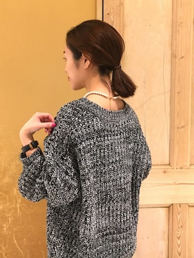 「ミックスニット」｜kubさん（レディース・152cm）の秋コーディネート