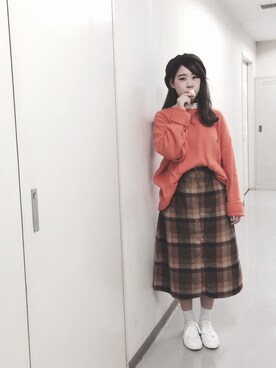 「orange」｜り ん ごさん（レディース・160cm）の冬コーディネート