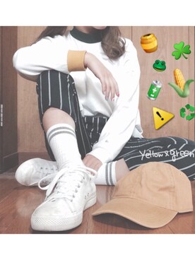 「yellow」｜り ん ごさん（レディース・160cm）の冬コーディネート